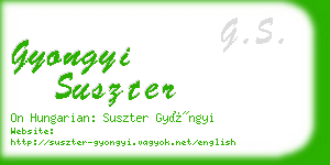gyongyi suszter business card